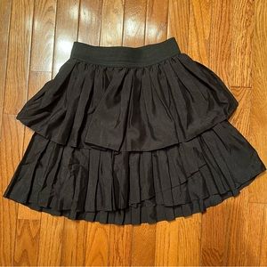 Aqua Layered Black Skirt